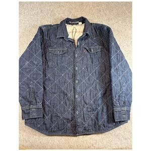 Levis x Outerknown Jean Jacket Mens 2XL Blue Denim Button NWOT Quilted Shacket